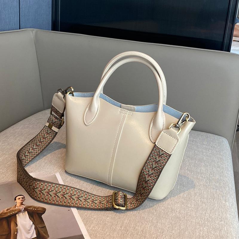 Genuine Leather Women's Bag Single-shoulder Tote Bag Niche Crossbody Retro Large-capacity Handbag