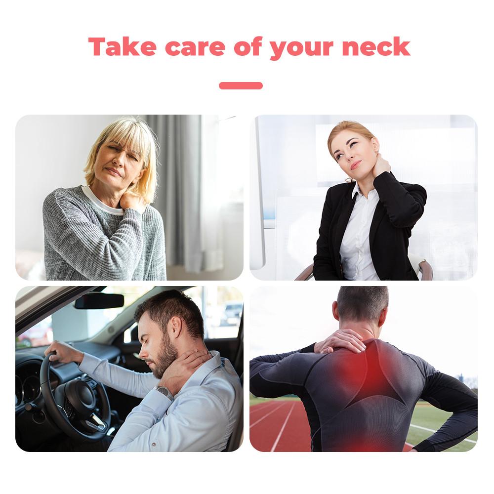 19pcs Brace Fatigue Relief Heating Neck Brace Cervical Neck Warmer Protector Tourmaline Stone Hot Pressed Magnet Neck Support