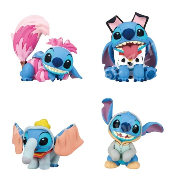 

Стич в костюме Коллекция фигурок Часть 1 Набор из 4 Гача