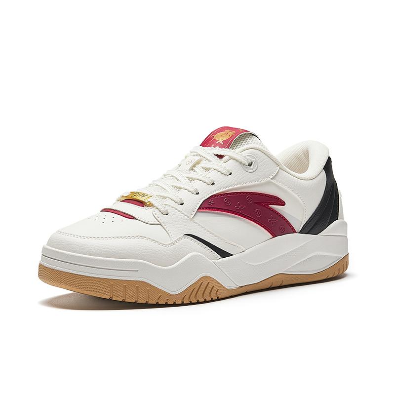 Anta Skateboard Shoes Men's Ivory White/Crimson Red/Basic Black 912618005-5