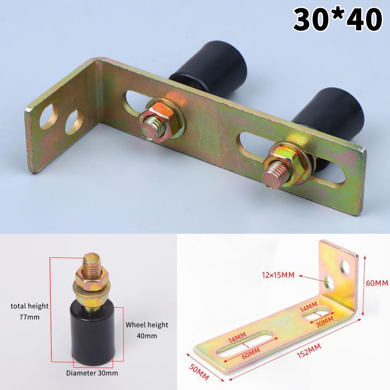 1Set Gate Rollers Sturdy Wear Resistant Convenient With L Shape Bracket For Fences Home Yard Sliding Door