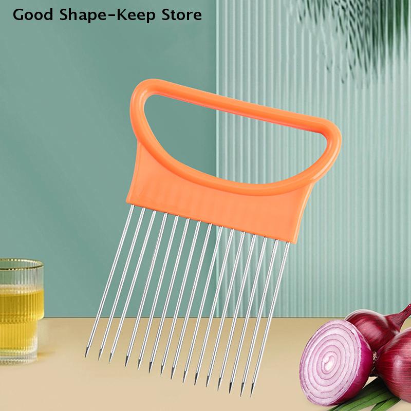 Heart-Shaped Onion Needle Multi-Functional Vegetable Slicer And Fruit And Vegetable Slicing Aid onion fork