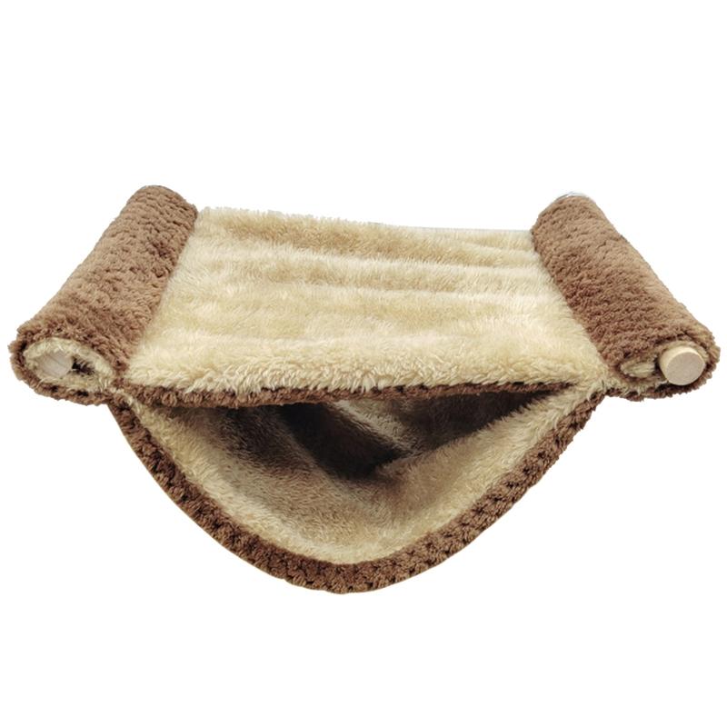Hamster Hammock Plush Hanging Cave Shed Happy Winter Warm House Small Animals Hideaway for Guinea Pigs Sugar Glider