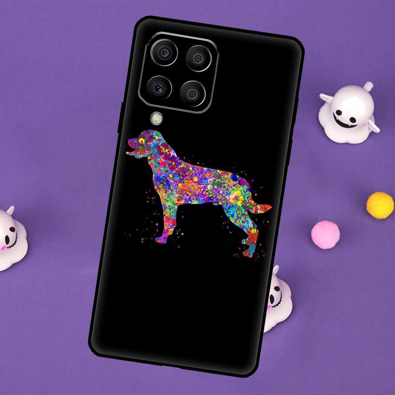 Cartoon Rottweiler Dog Cover For Samsung Galaxy M32 M52 M12 M13 M33 M23 M53 M15 M55 M31 M51 M14 M34 M54 M20 Case
