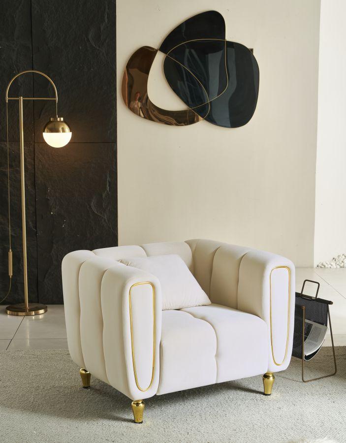 Armchair Alma Cream With Cushion Cm 97X81X71
