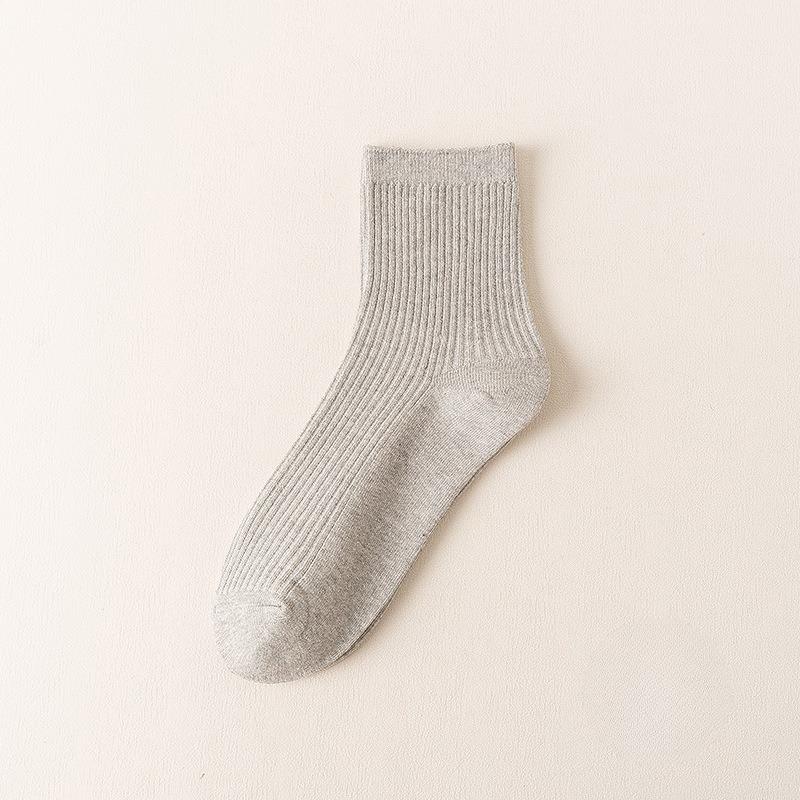 Men's Mid-calf Socks, Spring and Autumn Sports Anti-odor Long Calf Socks, Four Seasons Thin Double-needle Classic Long Socks
