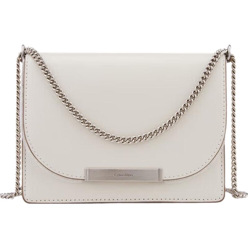 Calvin Klein Women s Leather Flap Chain Shoulder Bag OS
