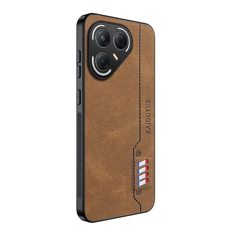 For Tecno Pova7 Ultra Case Luxury Vintage Nappa Leather Soft Edge Cover For Tecno Pova7 Pro Shockproof Bumper Funda