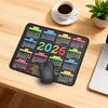 2026 Kalender Mauspad mit rutschfester Gummiunterlage, genähtem Rand, rechteckig, wasserdicht, für Zuhause, Büro, Gaming, Computer, Laptop, Mauspad, Schreibtischunterlage
