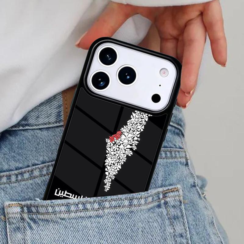Free P-alestine Map Arabic Phone Case for iPhone 16e 15 14 13 12 17 Pro Max Plus Air 17pro Cover Coque
