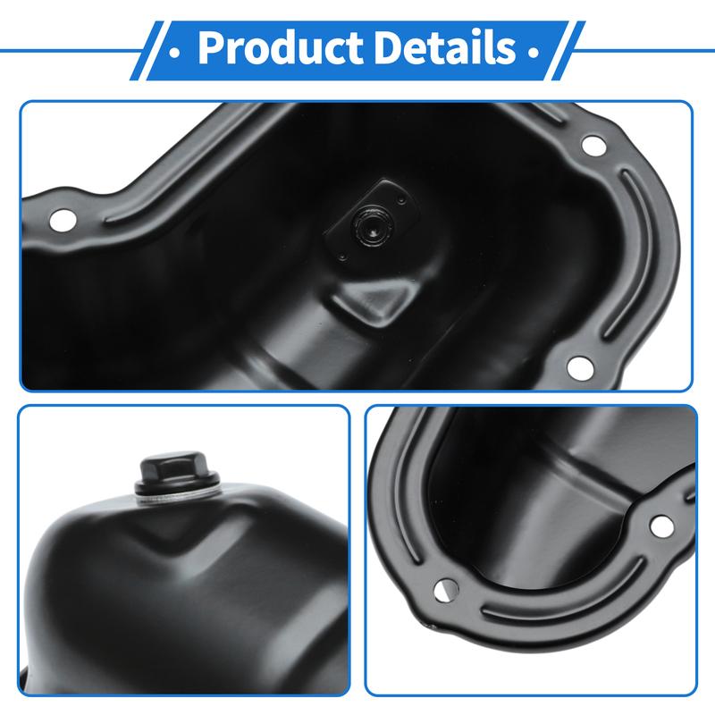UXCELL 1 Pc No.111107S010 Engine Oil Pan for Nissan Pathfinder 2008-2012 Steel Black