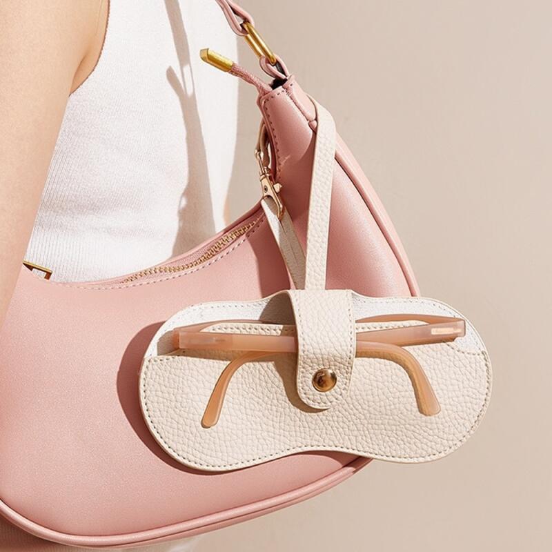 

Portable Glasses Case Bag Keyring Glasses Hanger Pouch brown