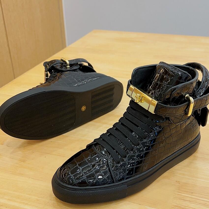 Mode Herren Geprägte Krokodil High Top Freizeitsneaker Neue Sportschuhe für Paare