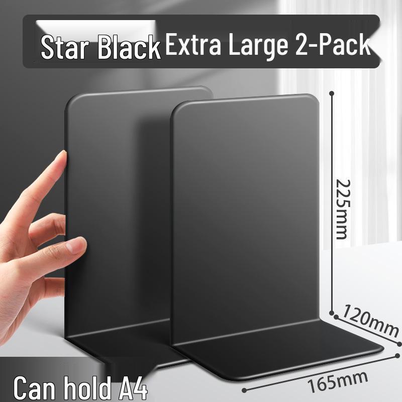 2-Piece Retractable Metal Book Stand and Bookend for Students