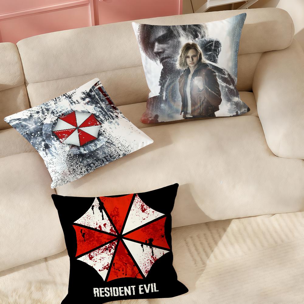Game R-Resident E-Evil Pillow Case Applicable Space For Guest Rooms Interiors Cars Office House Decoration
