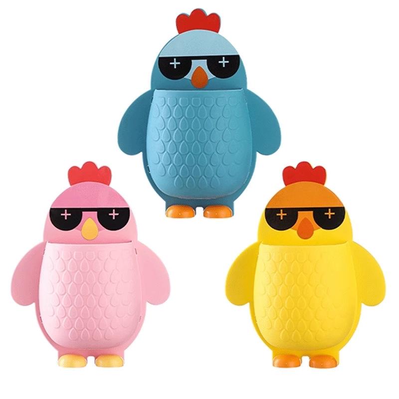 Cartoon Chick Wall-Mounted Storage Box for Makeup, Tools, and Toothbrush