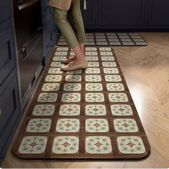 New Chinese Style Non-Slip Diatom Mud Tea Mat: Absorbent, Anti-Scalding Kitchen Drain and Insulation Pad