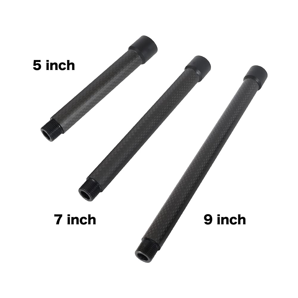 LayLax Carbon Barrel Piece 5 inch for Standard Next Generation M4, Outer Barrel Base Compatible, Barrel Adjustment