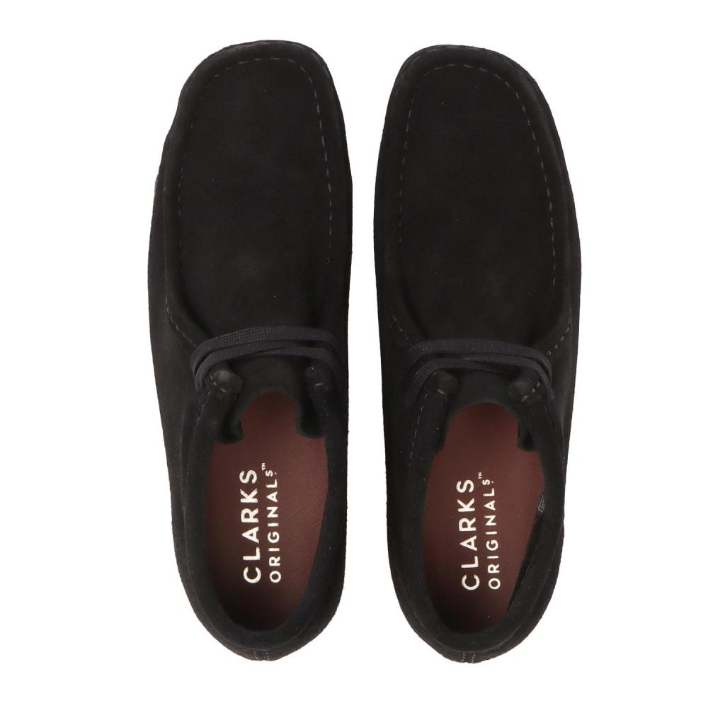 ClarkS W S Wallabee Boot. 26155521 Black Suede