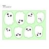 Decorative Glass Film for Home Halloween Glow-in-the-Dark Wall Stickers, Cute Cartoon Pumpkin Ghost Decals, Waterproof PVC Window Clings Removable Art