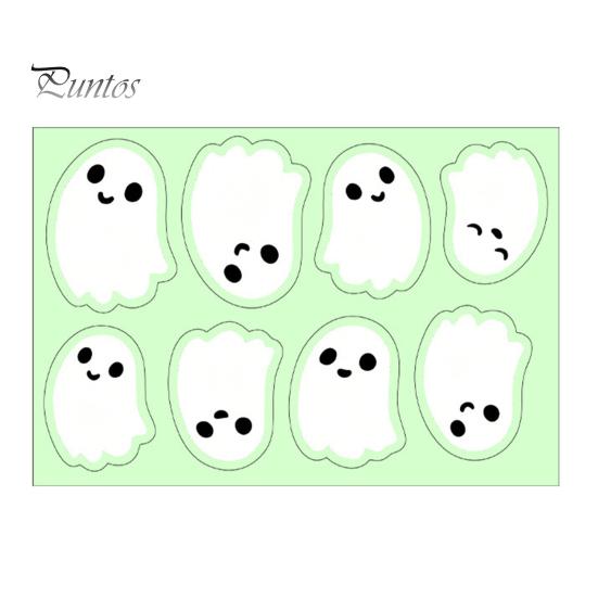 Decorative Glass Film for Home Halloween Glow-in-the-Dark Wall Stickers, Cute Cartoon Pumpkin Ghost Decals, Waterproof PVC Window Clings Removable Art