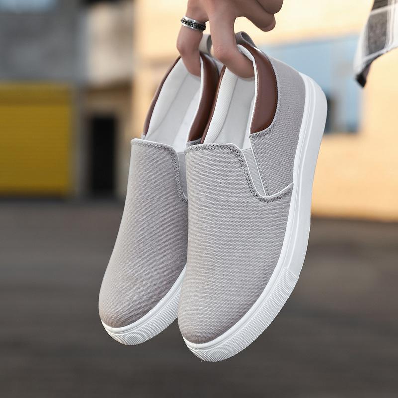 Men Canvas Shoe Casual Sneaker for Men Light Slip- Vulcanized Comfortable Male Flats Loafers New Black Trainers Zapatos Hombre