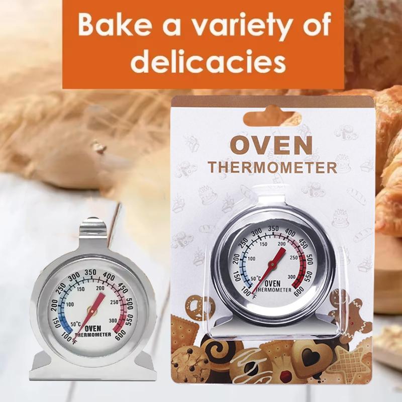 Stainless Steel Oven Thermometer Large Dial Baking Bbq Cooking Meat Food Temperature Measurement Hang Stand Kitchen Supplies
