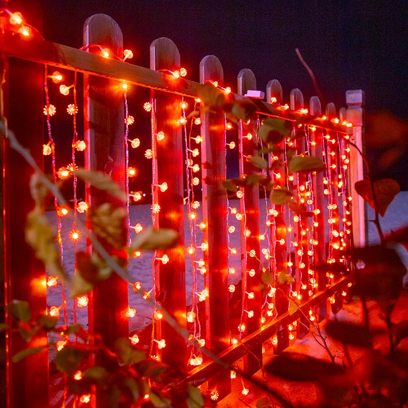 Festive Red Lantern String Lights for Weddings and Celebrations