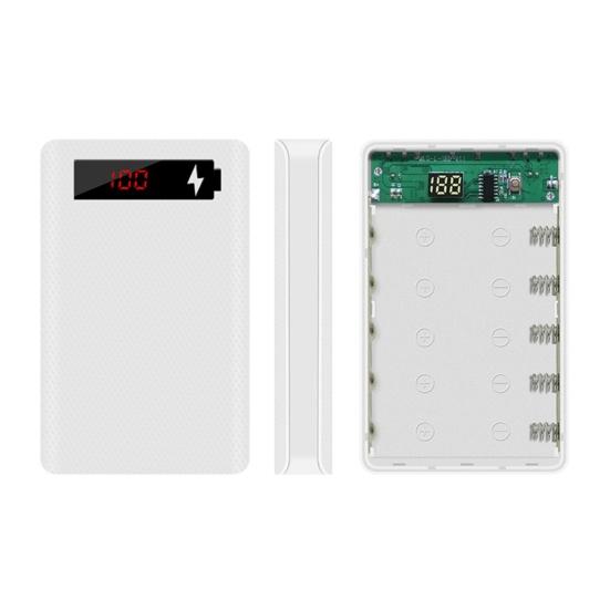 Scocca Power Bank L5 Staccabile Senza Saldatura Display Digitale LED Custodia Caricabatterie Portatile 5x18650 per Smartphone