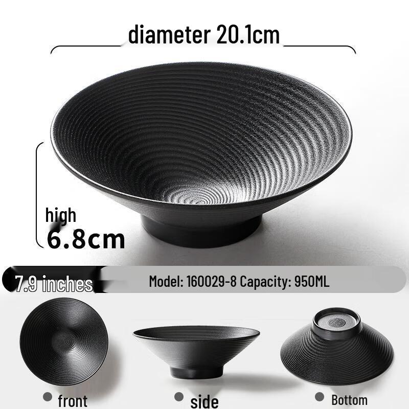 JIJUN Commercial Melamine High-Temperature Noodle & Soup Bowls