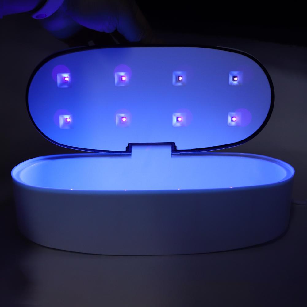 USB UV Case Jewelry Cleaner 60S / 90S Ultraviolet LED Box for Nail Art Tool for Comestic Beauty Salon