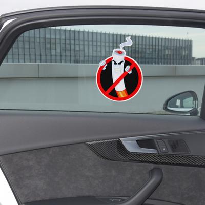 Autoaufkleber, selbstklebend, Erinnerung, PVC, Rauchverbot, Warnung, lustige Autoaufkleber