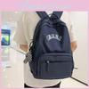 Simple Solid Color Letter Pattern Student Casual Backpacks For Daily Use And School Travel
