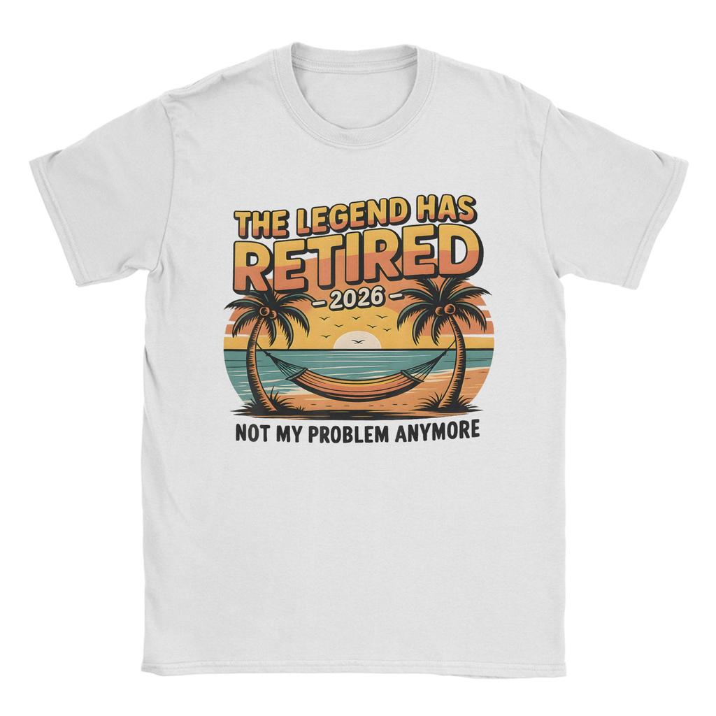 Leisure Retired  Not My Problem Anymore American Flag TShirt for Unisex O Neck Cotton T Shirt  Short Sleeve Tees XL Clothes