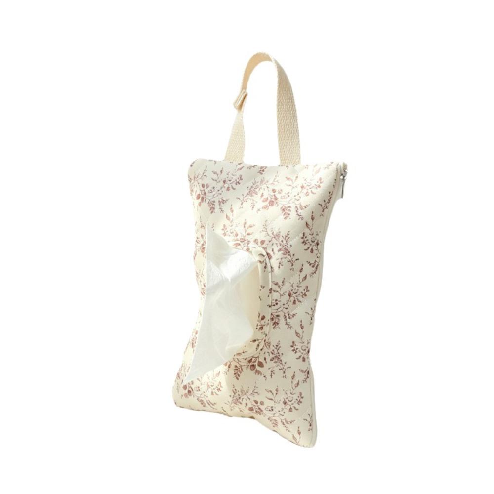 Quilted Baby Wipes Dispenser Floral Design Wet Tissue Storage Bag Mom Travel
