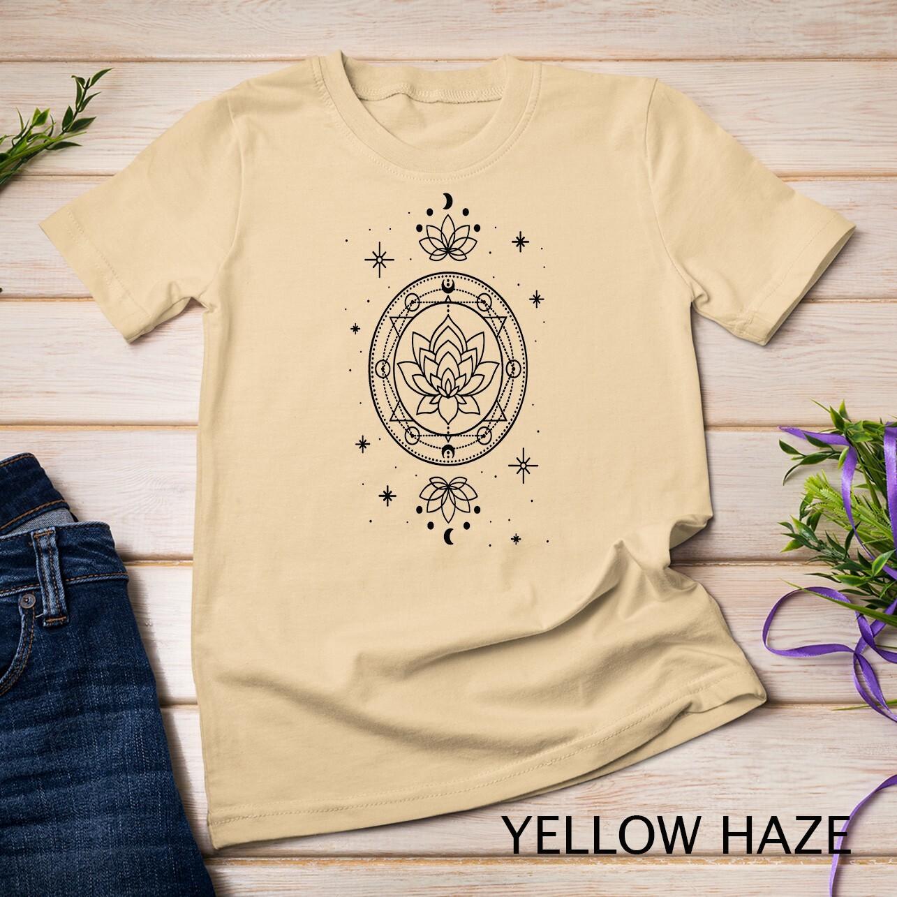 Lotus Spiritual Flower Zen Meditation Yoga lovers T-Shirt Mens Womens Tees Top Unisex T-Shirt Mens Womens Tees Top S