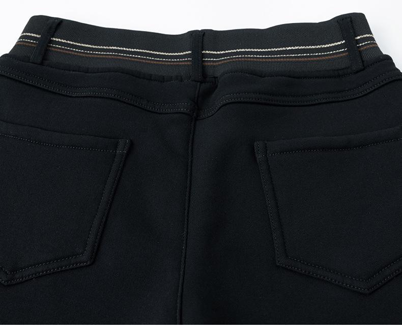 High-Waisted Fleece-Lined Women's Flared Denim Pants, Slim Fit with Elastic Waistband, Warm and Comfortable