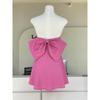 Foreign Trade Original Garment Altar'a State Sweet Gyaru Street Big Bow Tube Top Waist Hugging Dress Slimming Midi Dress