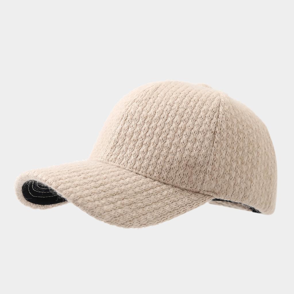 Herbst und Winter neue einfache einfarbige lässige Mütze personalisierte gestrickte Baseballkappe Paar vielseitig warmer Sonnenhut