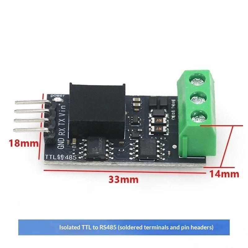 Lsolated Ttl To Rs485 Converter Module 3.3V/5V Auto Direction Switching High-Speed 2Mbps For Uart Serial Communication