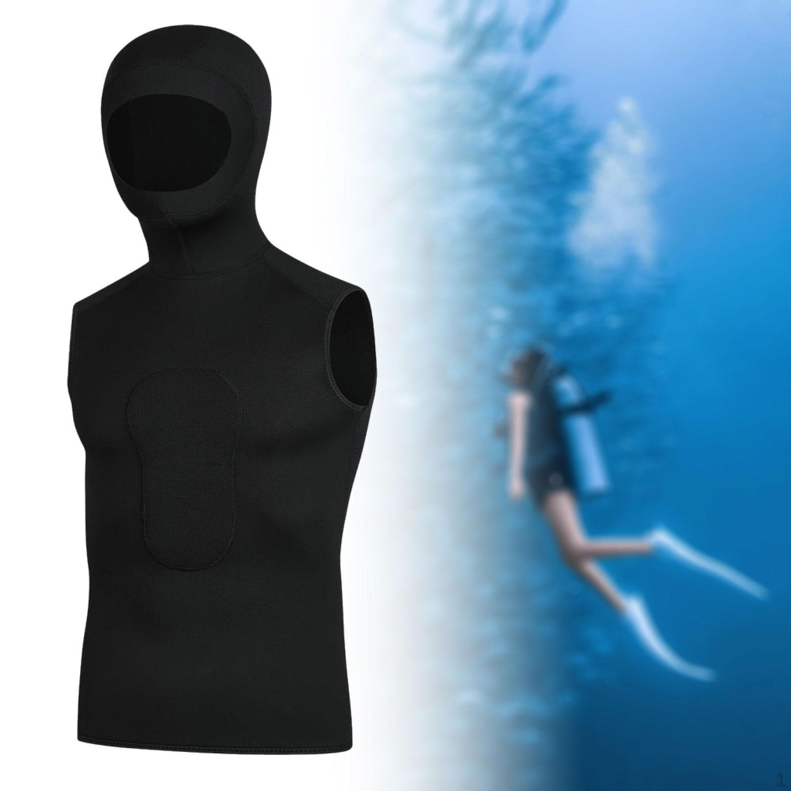 

Neoprene Wetsuit Vest Hooded Comfortable Portable Adult Practical for Men Women XXXL