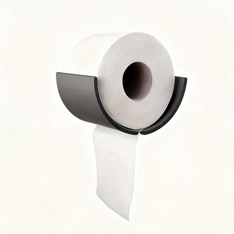 3D Printed No Drilling Wall Mount Paper Holder Multifunctional Bathroom Toilet Roll & Kitchen Paper Towel Storage Organizer