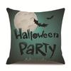 Halloween Linen Pillow Cover Printed Pillow Cover