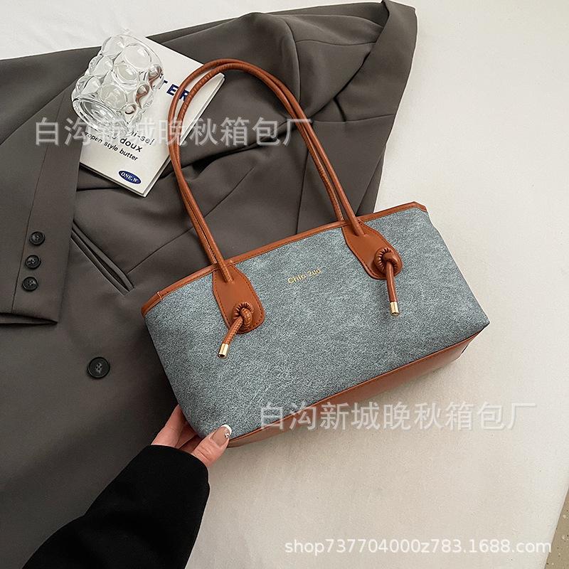 Trend Bag Women's New Retro Popular Fashion Shoulder Bag Texture Casual Versatile Tote Bag
