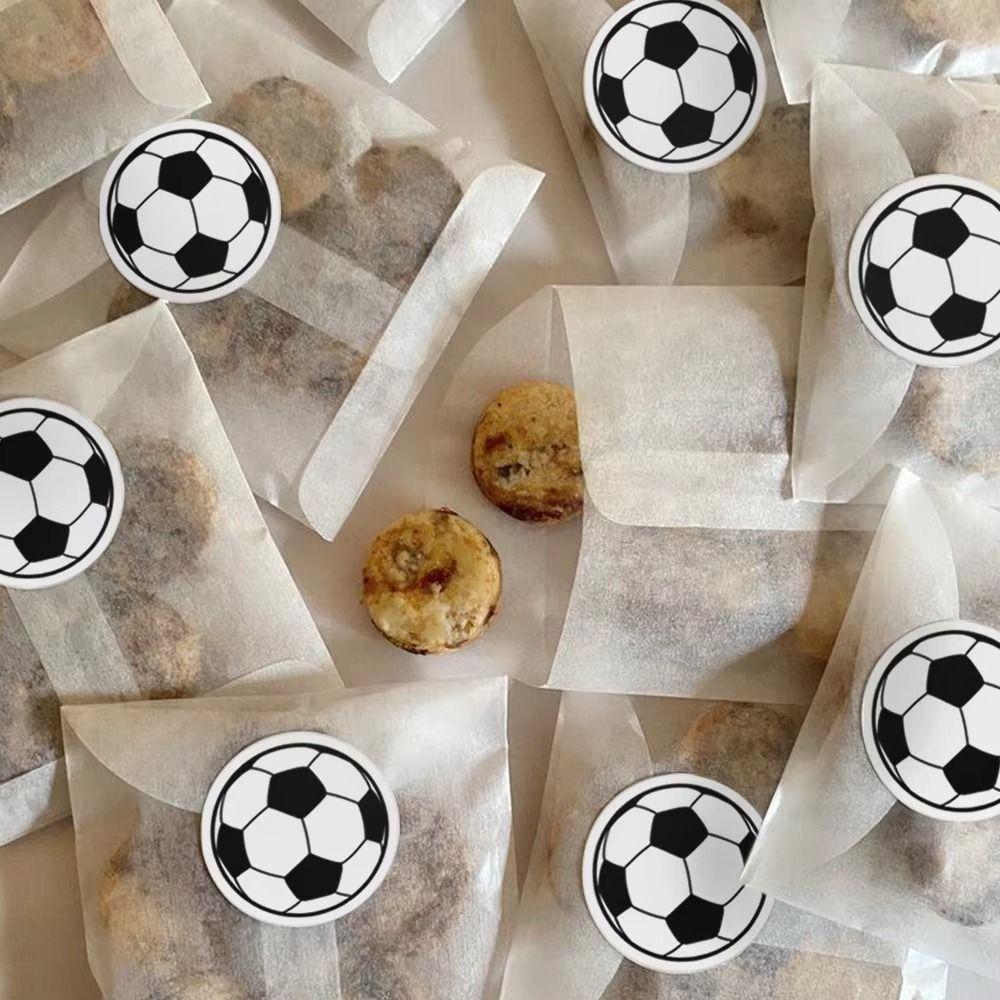 120Pcs Sports Theme Sports Ball Stickers Black White Removable Face Tattoo Stickers Round Labels Self-Adhesive