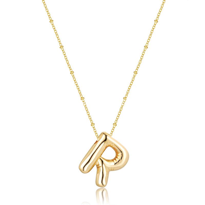Glossy Titanium Steel Alphabet Necklace for Women - Non-fading, High-grade Letter Pendant On Clavicle Chain