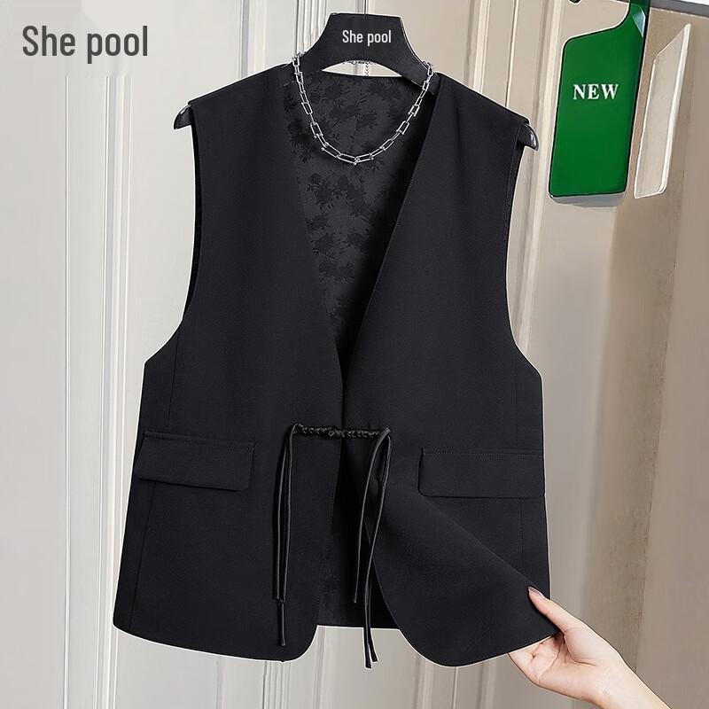 

Женский двусторонний жилет в стиле нового китайского костюма S