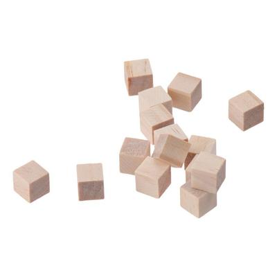 300 Stück 1 cm Holzklötze Kiefernholzmaterial Holzquadratklötze zum Basteln DIY-Projekt Schnitzen