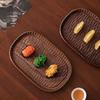 ZISIZ Handmade Black Walnut Wood Serving Plate