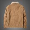 Winter Corduroy Lapel Cotton-padded Men's Short Flight Suit Top Cotton-padded Piled Thickened Large-size Jacket